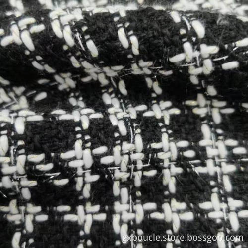 Boucle mode tartan design stlyes tyg